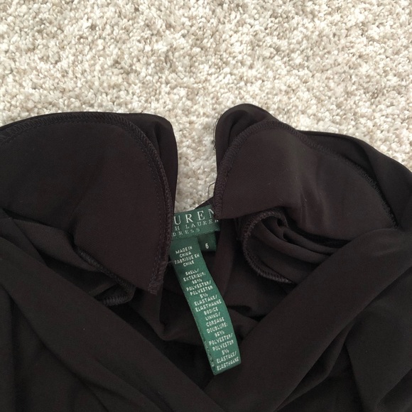 Lauren Ralph Lauren black swing dress women size 6 - Picture 10 of 12